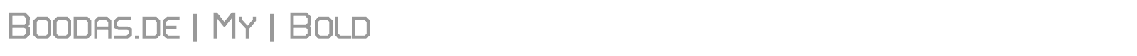Boodas.de | My | Regular font preview